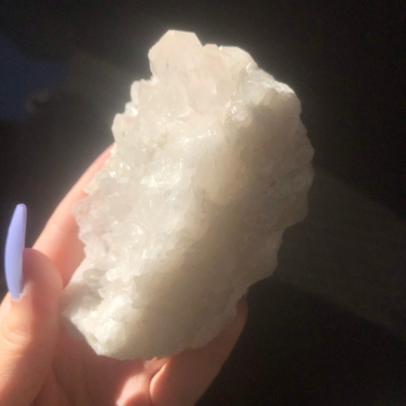 Large Clear Quartz Cluster, Natural Quartz Crystal Stone, Spiritual Hole Decor - Picture 4 of 11